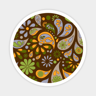 Autumn Color Palette Floral Decor Magnet
